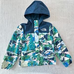 The North Face Girl's DryVent Windbreaker Jacket Mountain Camo VGUC XS/6